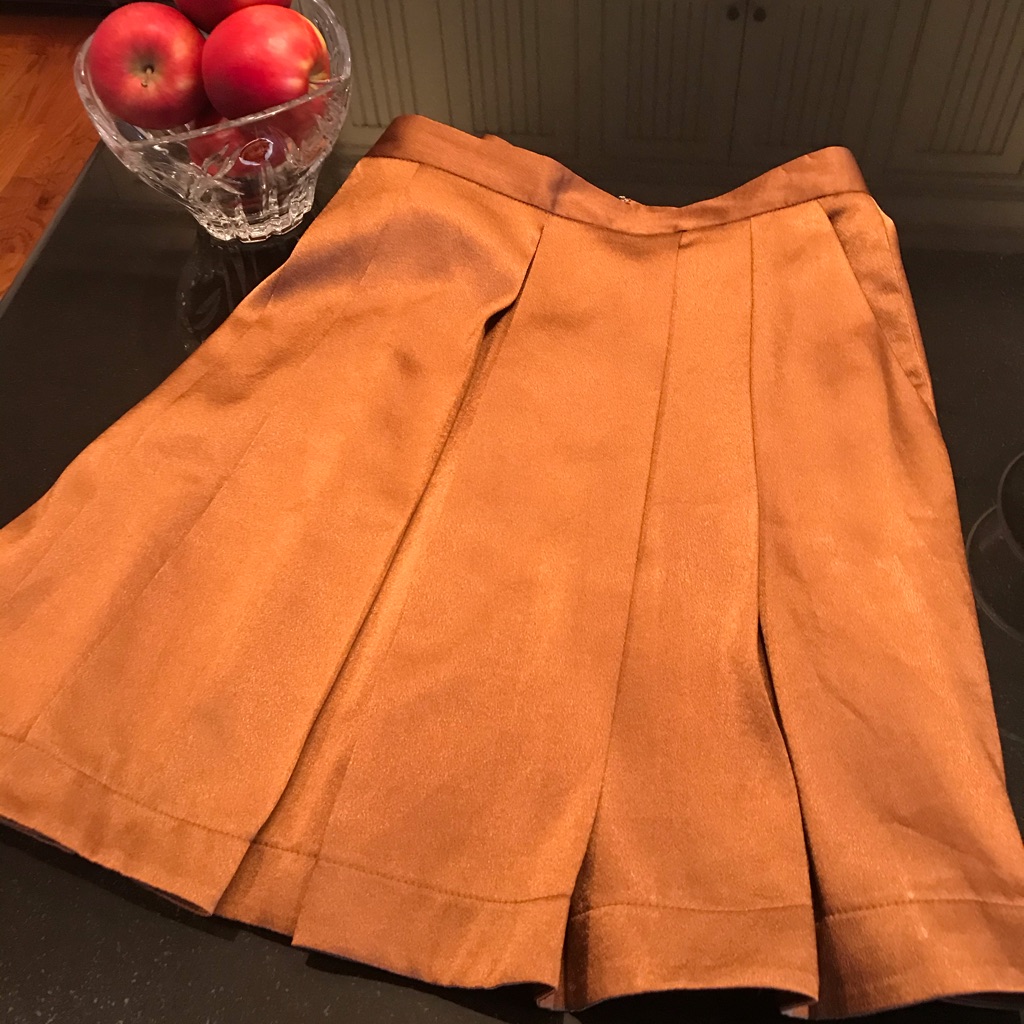 Club Monaco Brand Rust Satin Skirt Size 4